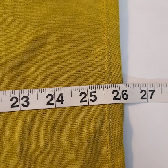 89th + Madison Turtleneck Shirt Top Mustard Yellow Stretch Long Sleeve Womens XL - Picture 11 of 11